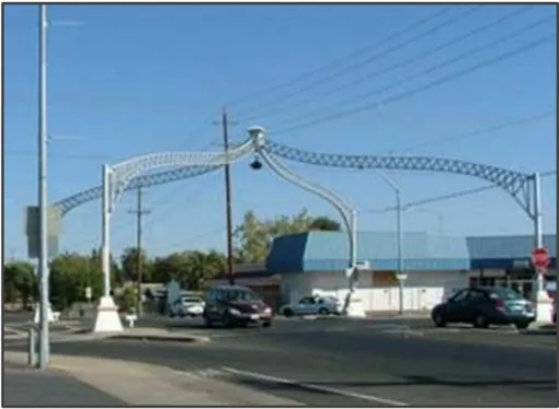 A photo of the Rio Linda archway.