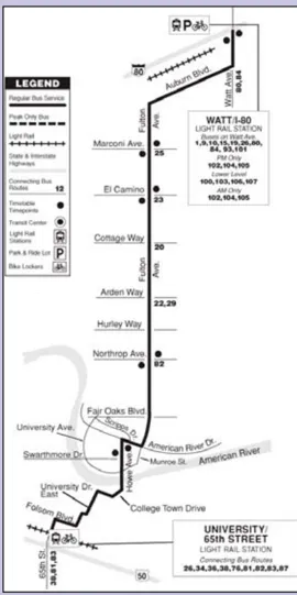 A map showing bus route #26.