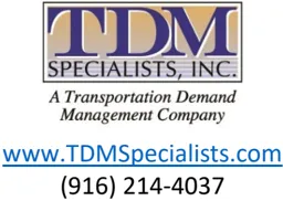 Transportation Demand Management (TDM) Specialists logo and contact information
