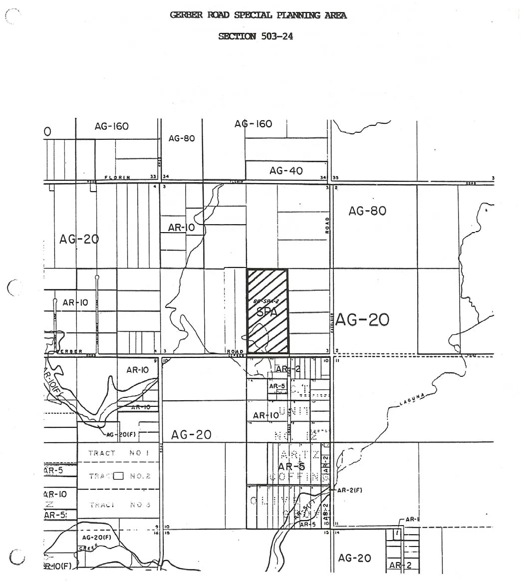 Area regulated by the White Rock Road Special Planning Area