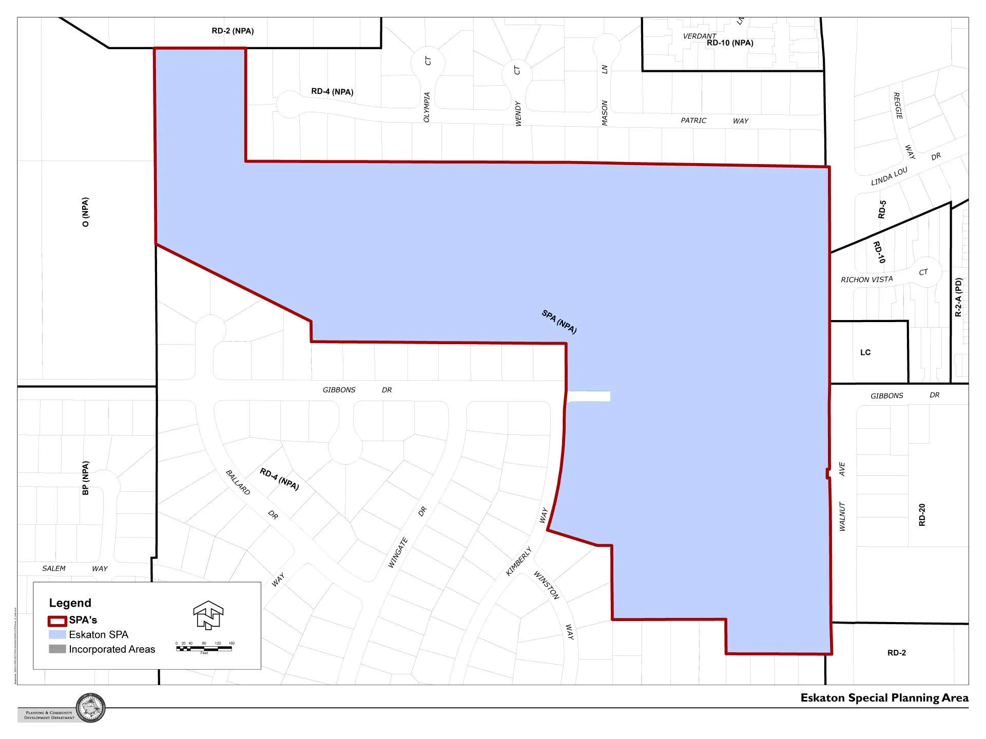 Map of Eskaton Special Planning Area