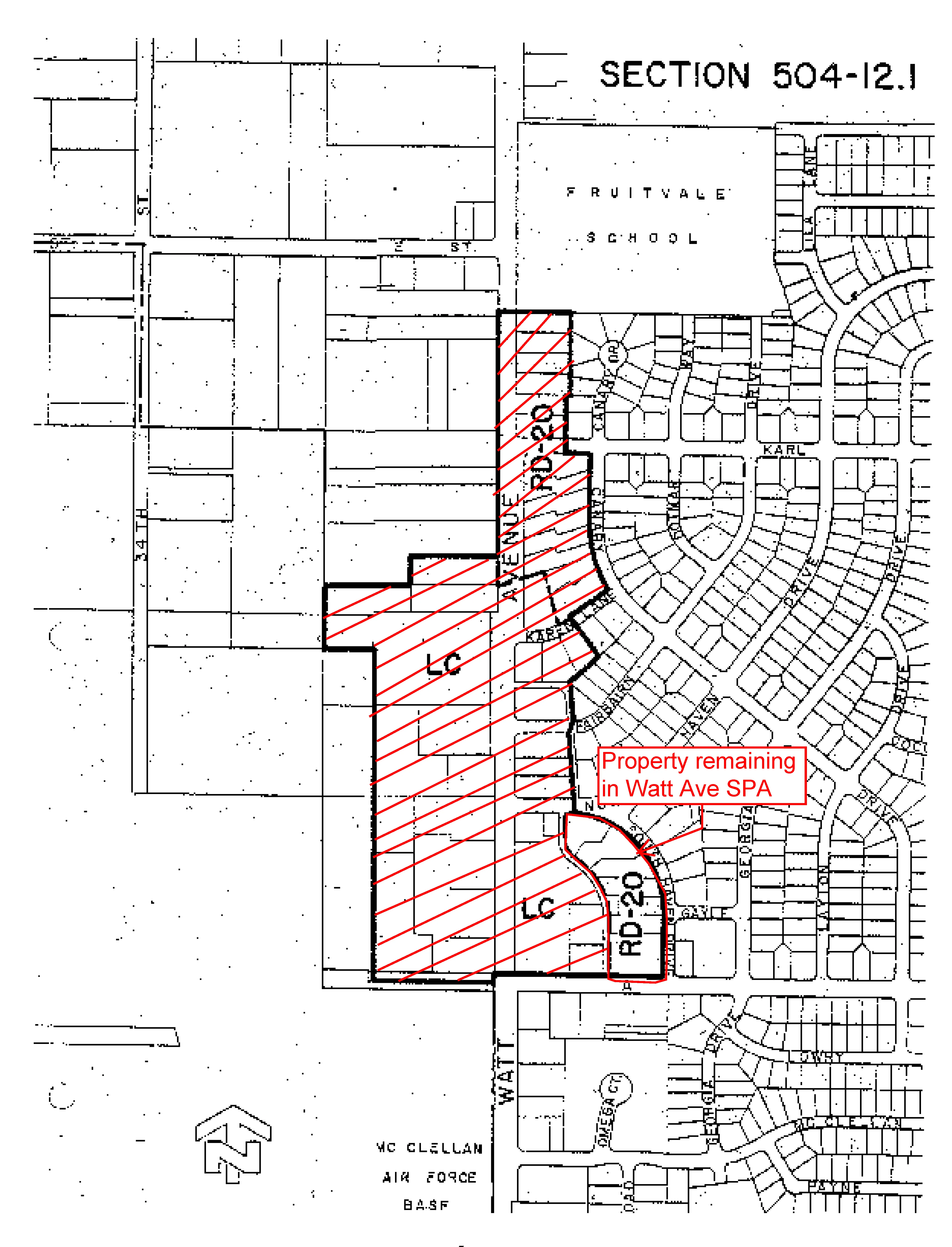 Map of Watt Avenue SPA