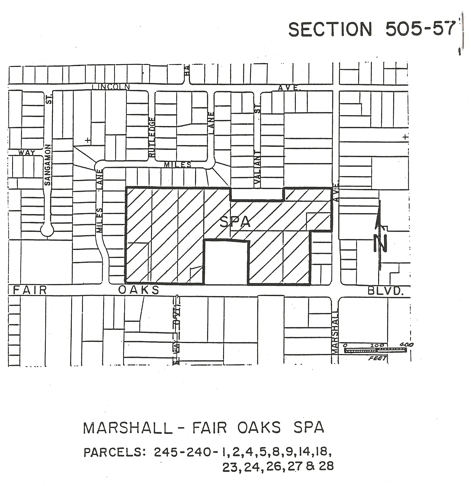 Map of the Marshall-Fair Oaks Special Planning Area