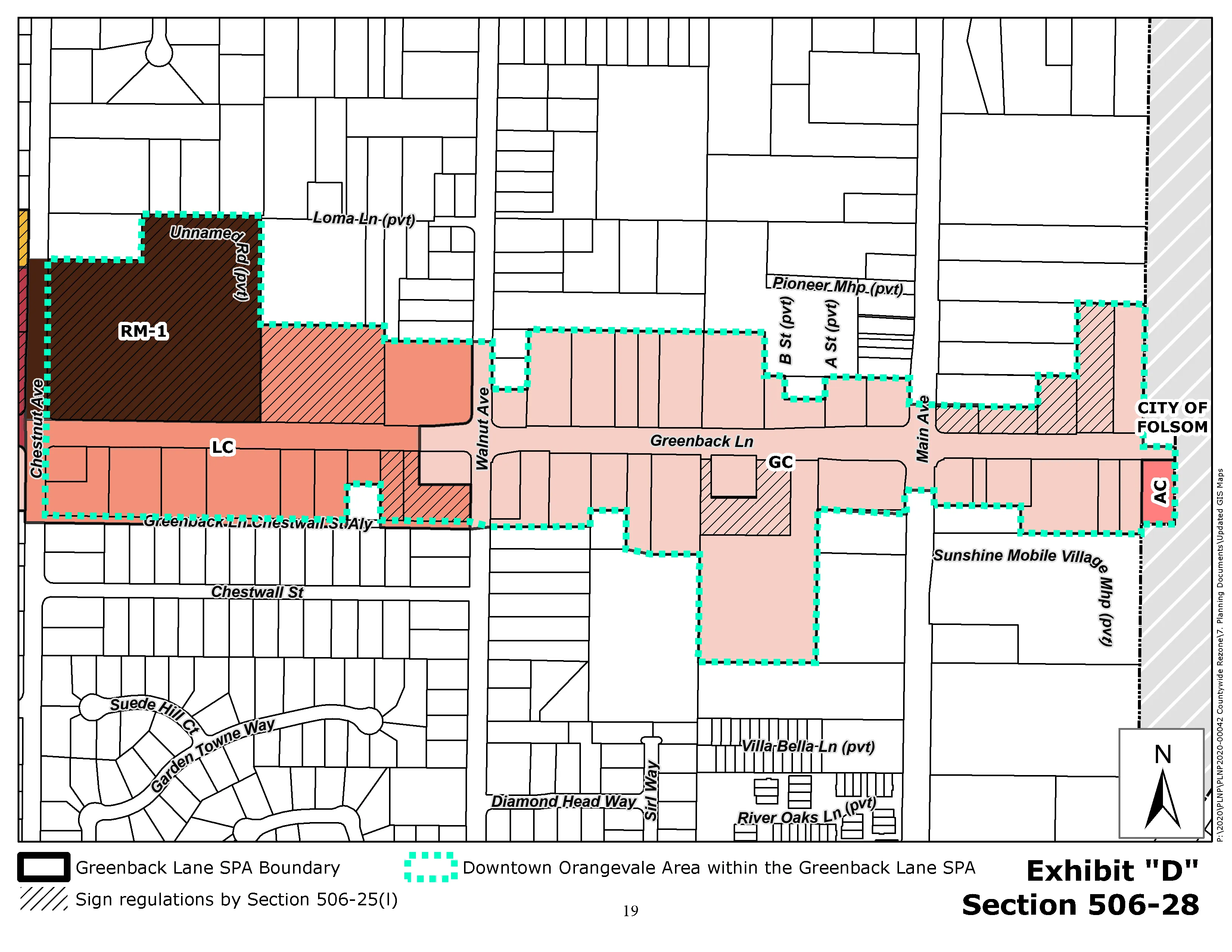 Zoning of Greenback Lane SPA between Chestnut Ave and Folsom City Limits