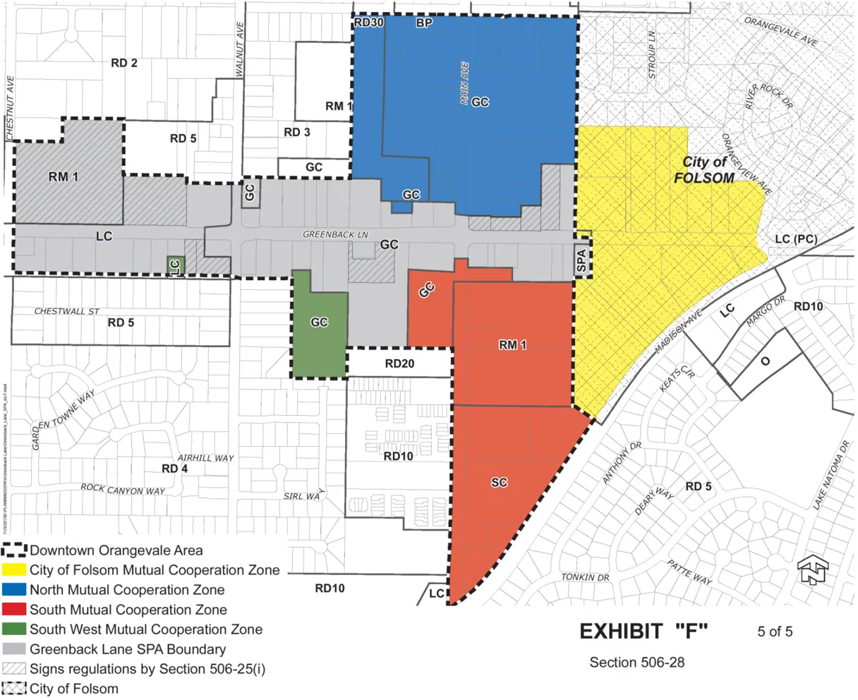 Map of Cooperation Zones along the eastern end of the SPA