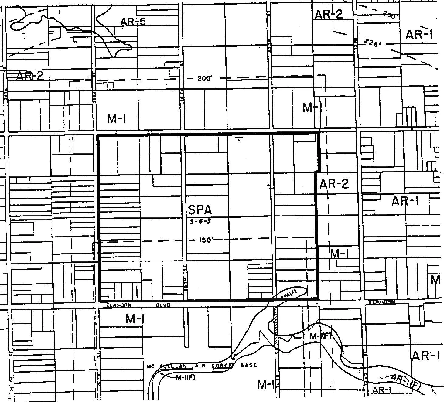 Map of the McClellan North Special Planning Area