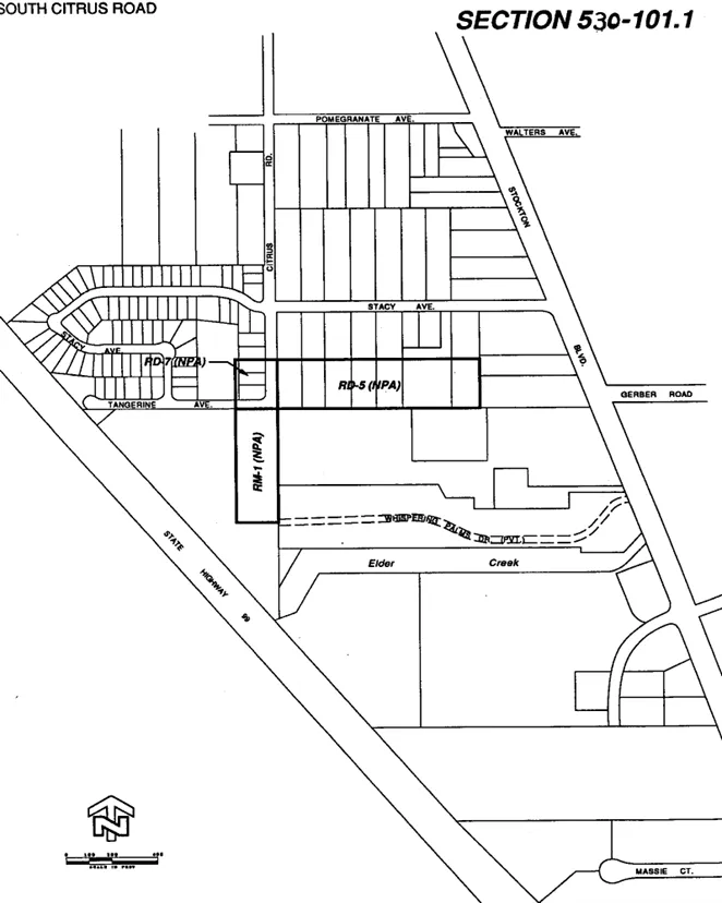Section 530-101.1 depicting boundary of South Citrus Road NPA