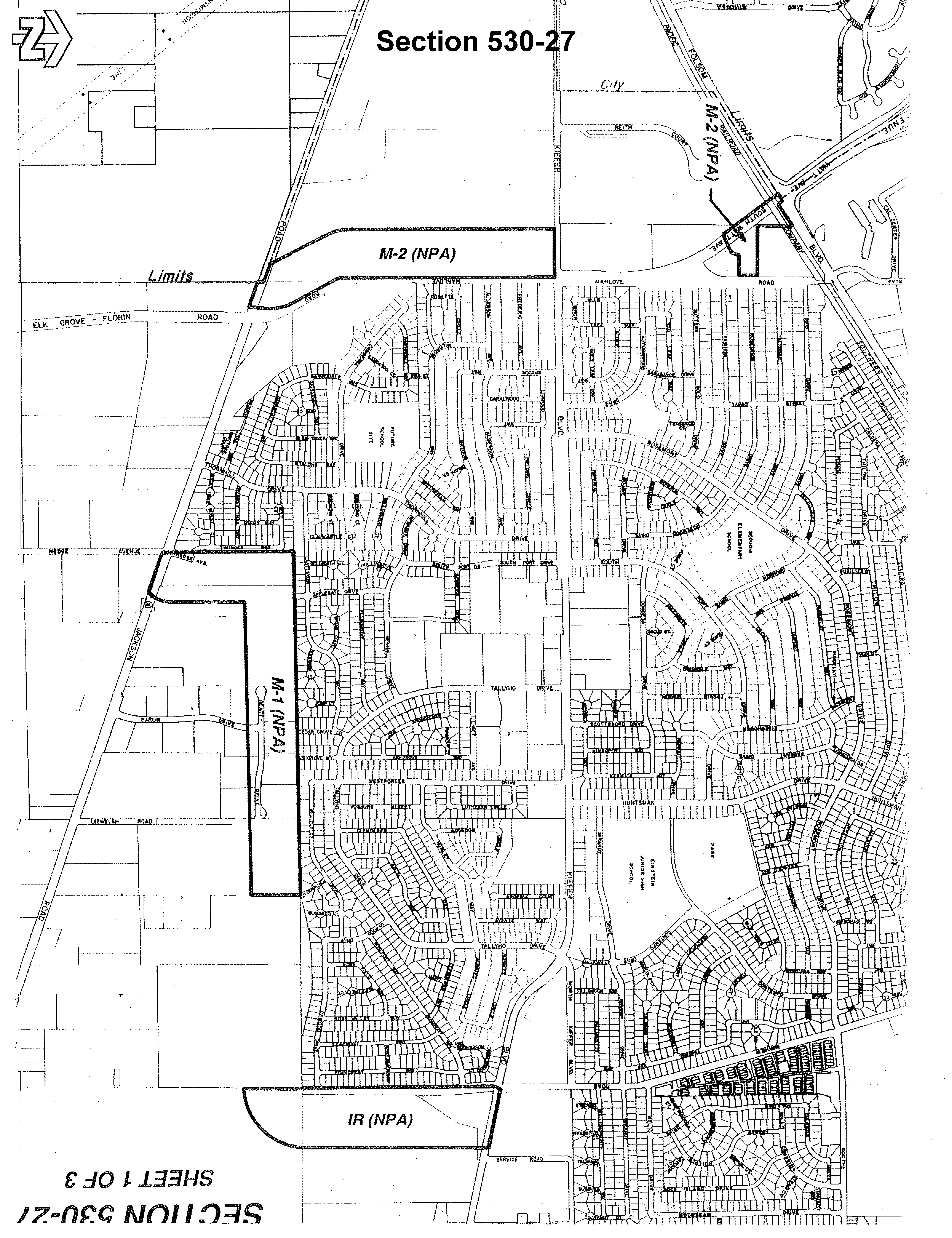 Map of Cordova Industrial Uses NPA - Western Portion
