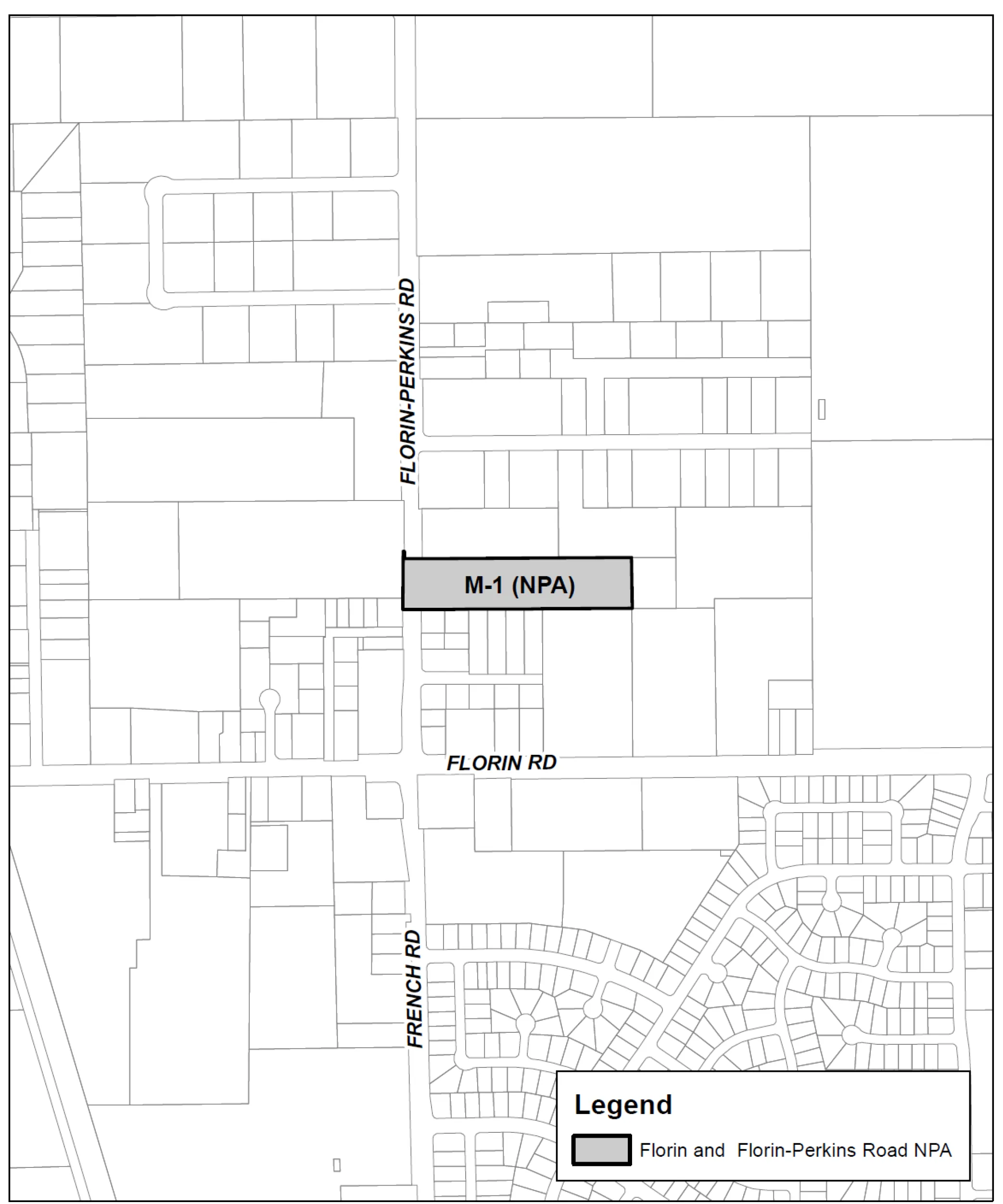 Map of Industrial Uses in South Sacramento (Florin and Florin-Perkins Road Area) NPA