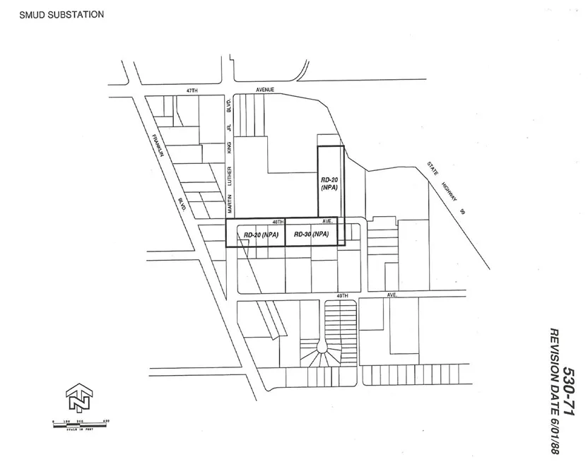 Boundaries of the SMUD Substation in South Sacramento NPA