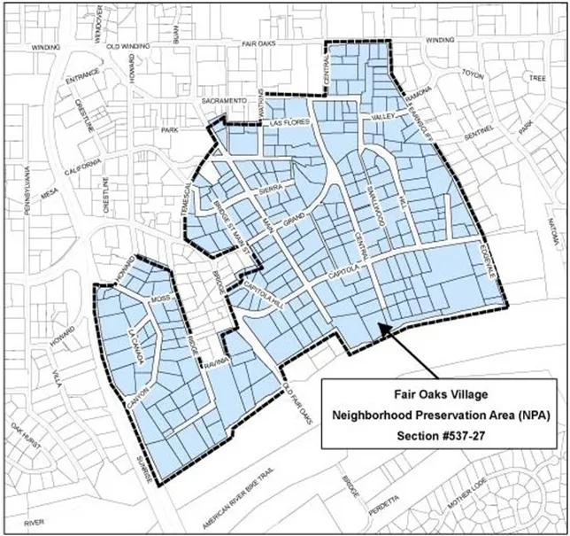 Section 537-27. Map indicating boundaries of the Fair Oaks Neighborhood Preservation Area