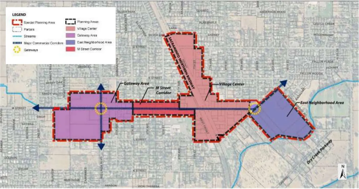 A map showing the different Planning Areas of the SPA.