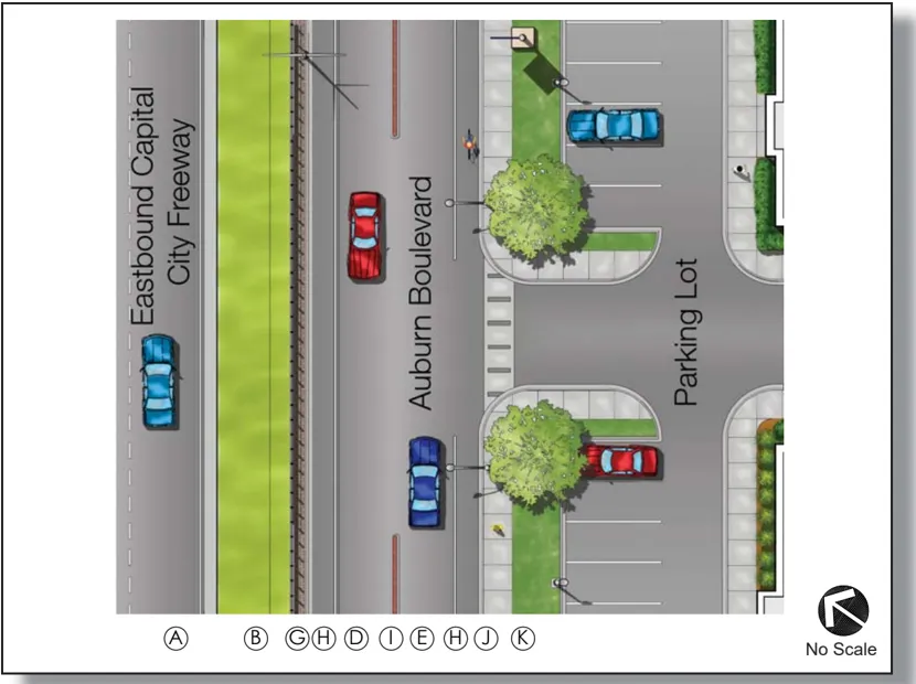 An overhead rendering of West Auburn Boulevard - Plan B.