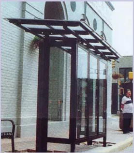 A photo of a bus stop.