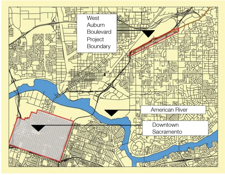 A map showing the location of the SPA in relation to the greater Sacramento area.