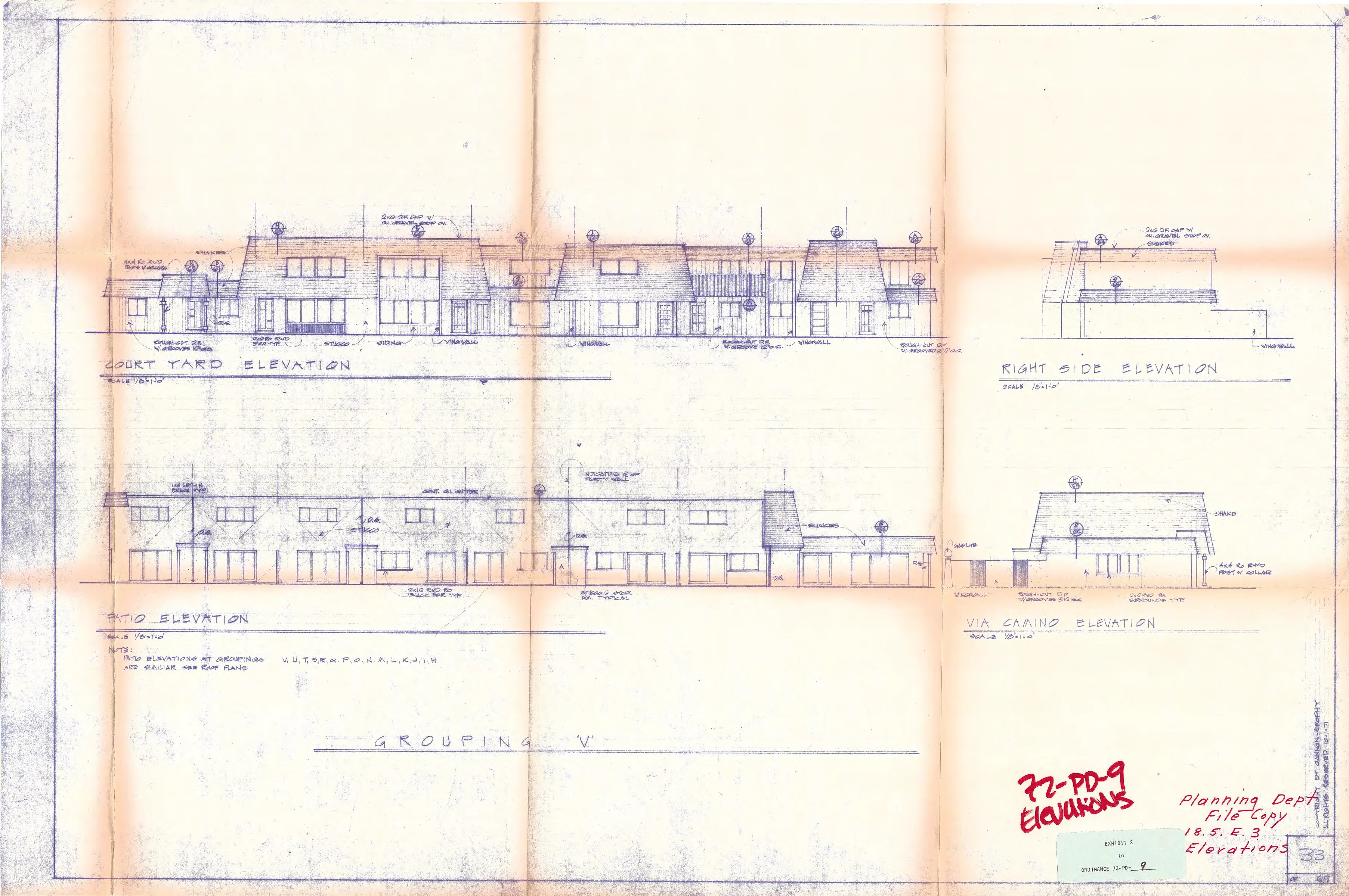 Elevation for typical building in Casitas Arden