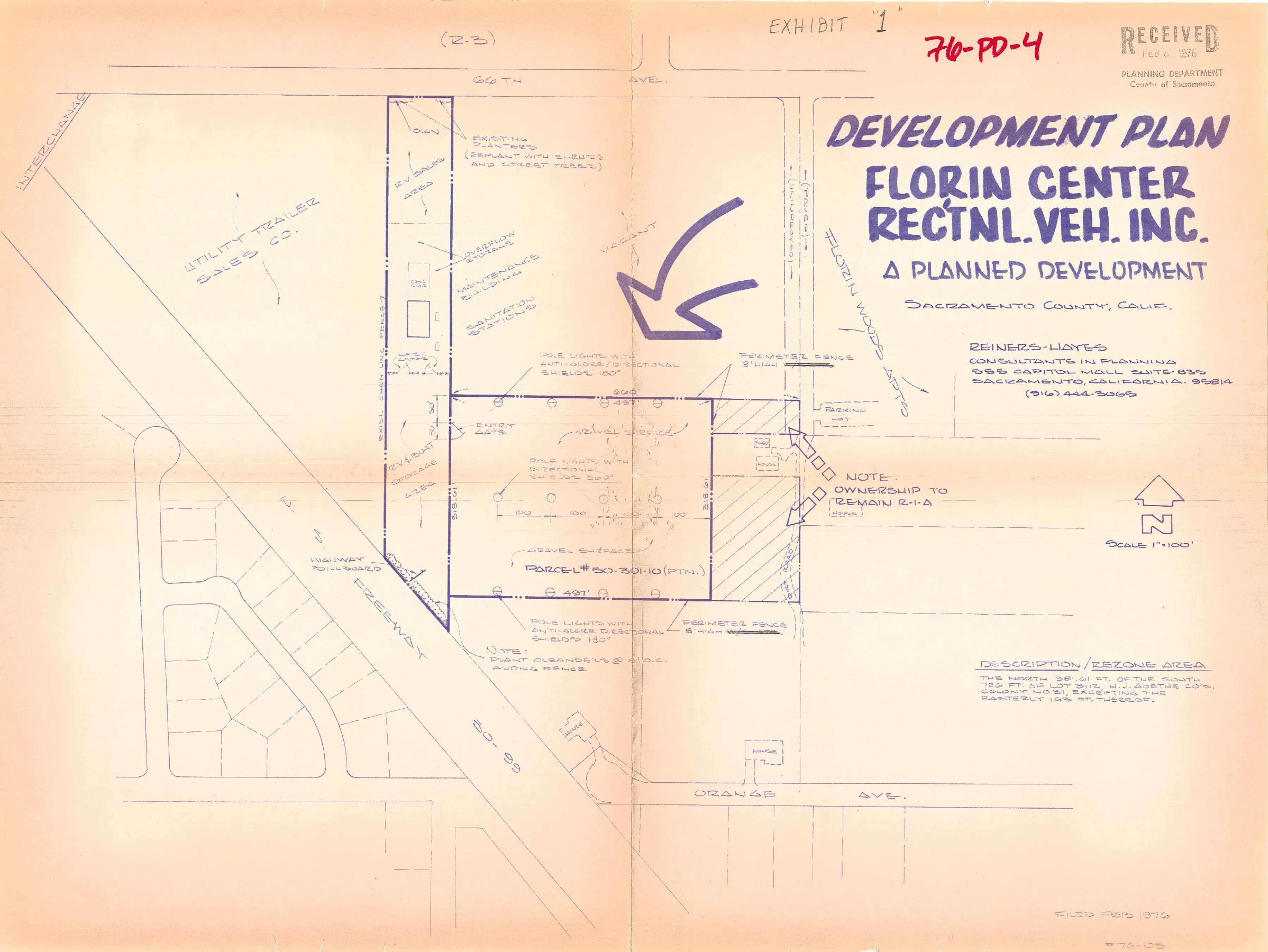 Development Exhibit for Florin Center RV Planned Development