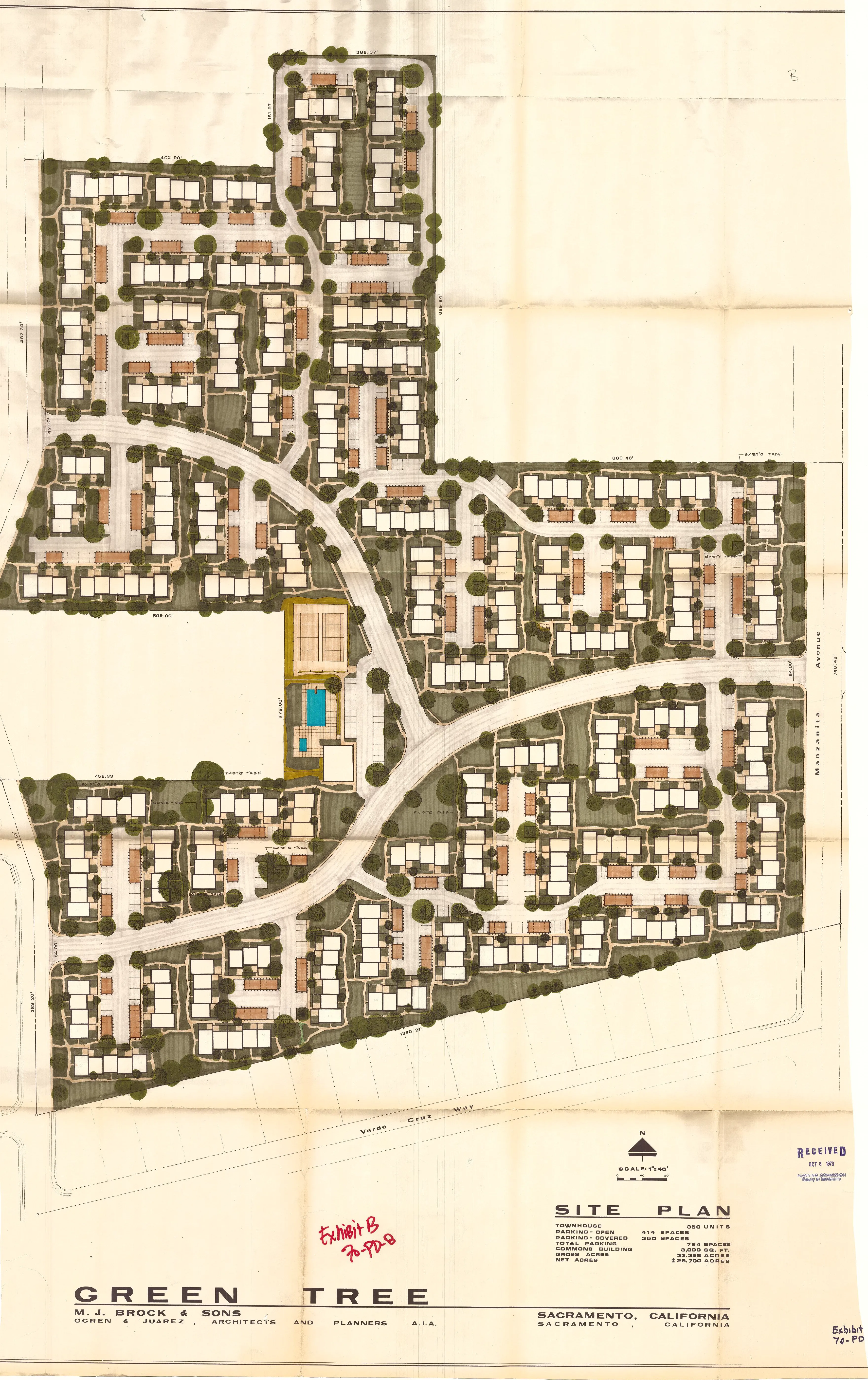 Color site plan of entire Greentree PD