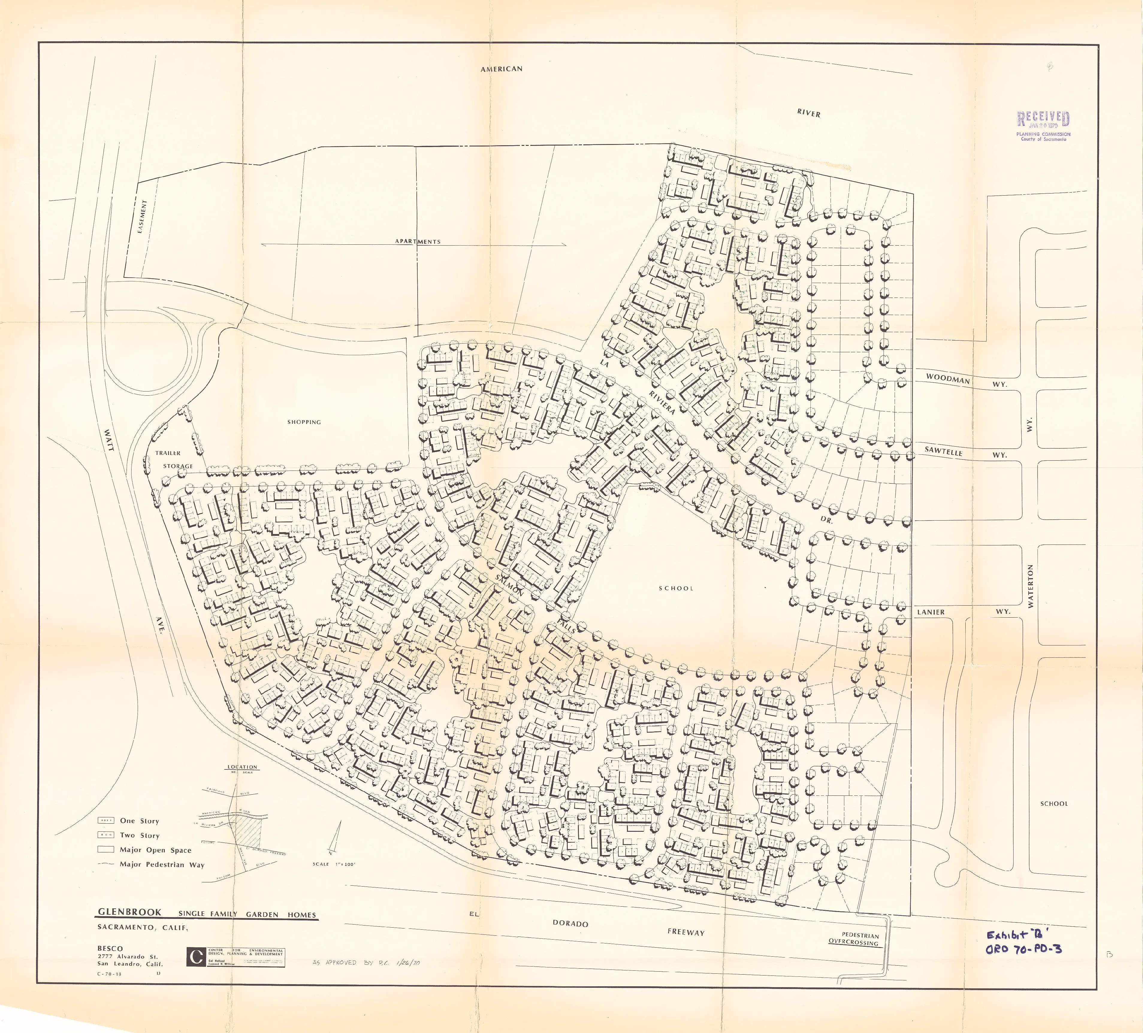 Site plan for the entire PD upon first adoption.
