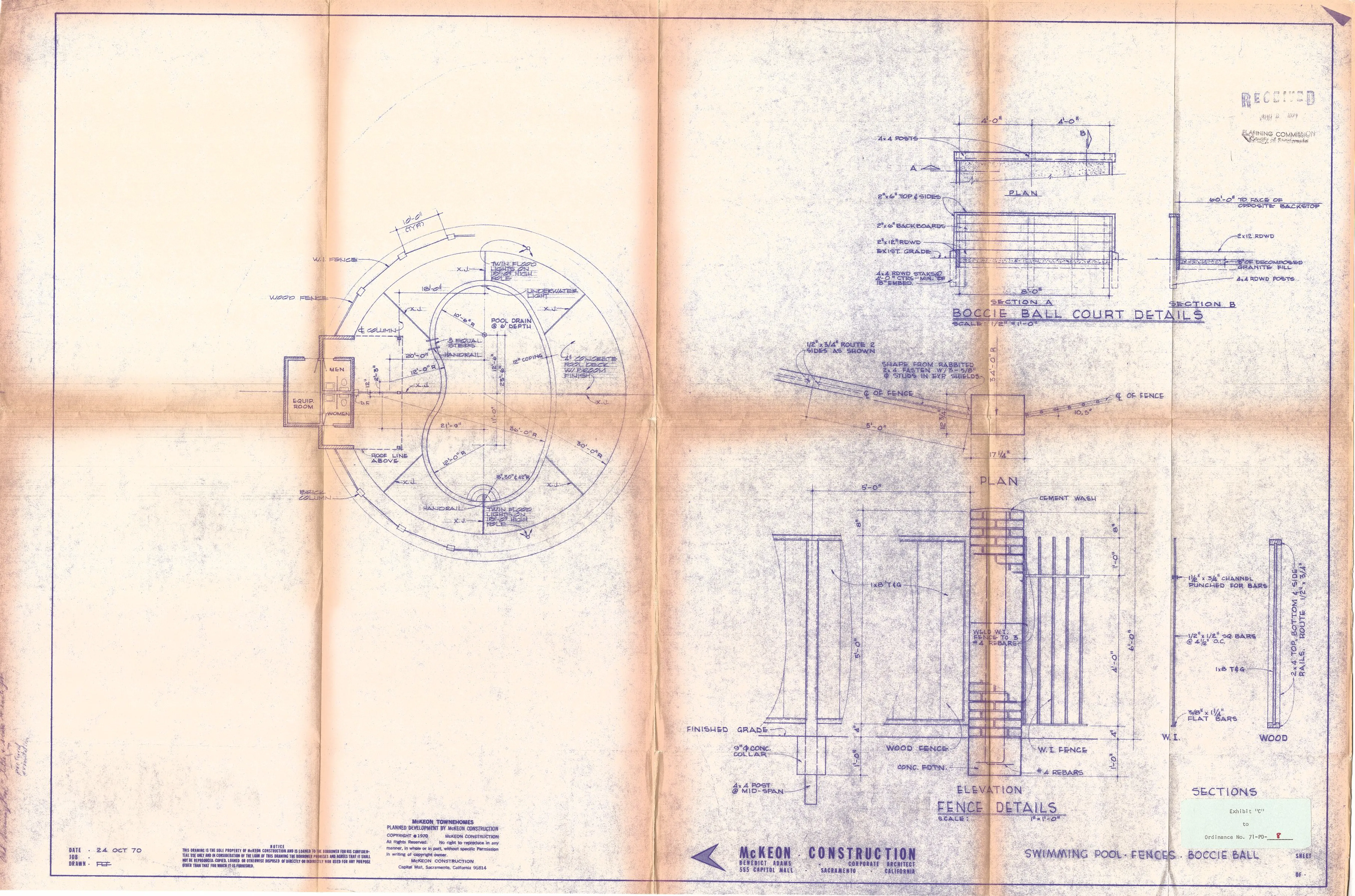 Site plan of pool area