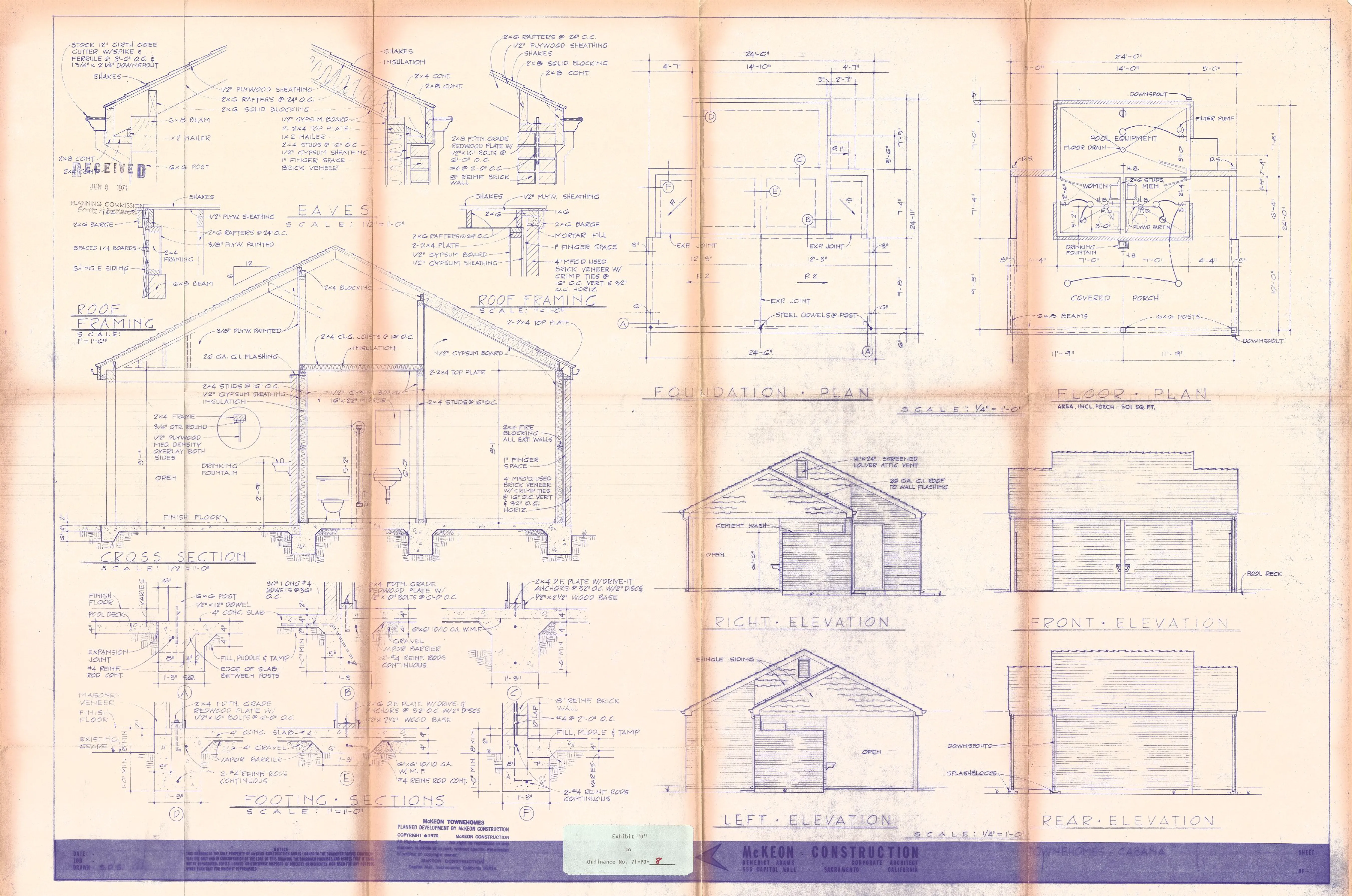 Elevation of Cabana