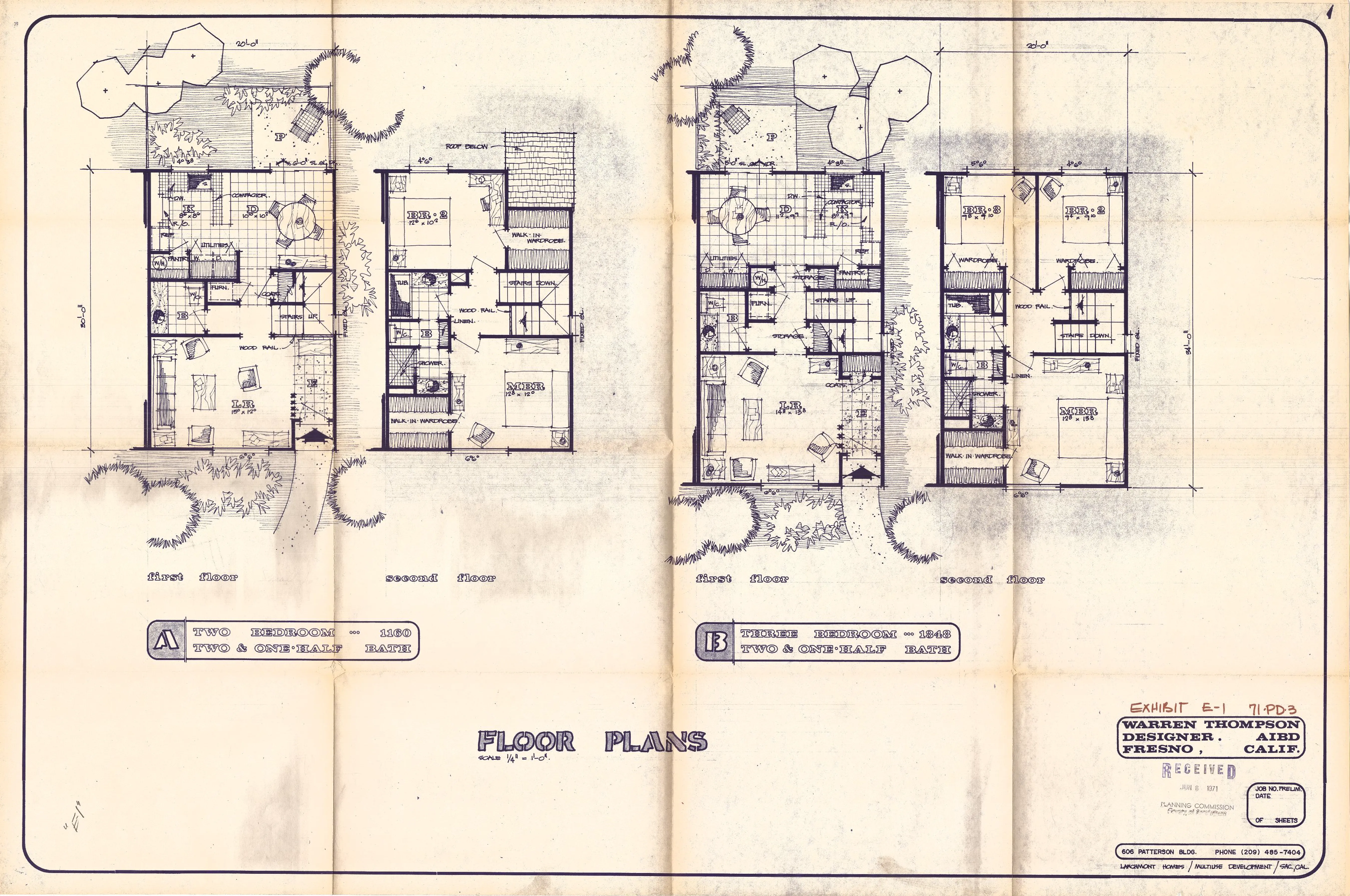 Floor plans of Model A and B