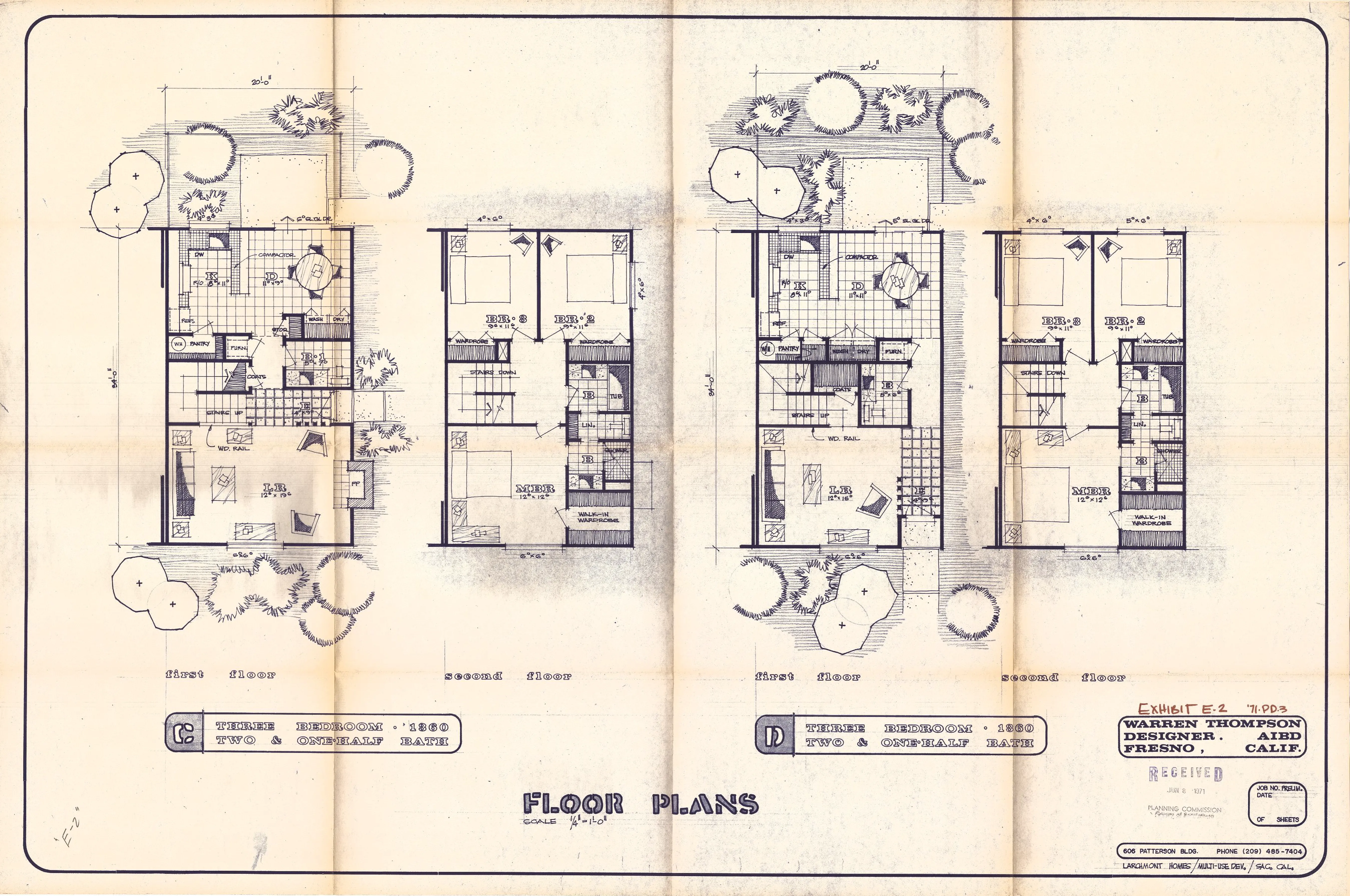 Floor plans of Model C and D