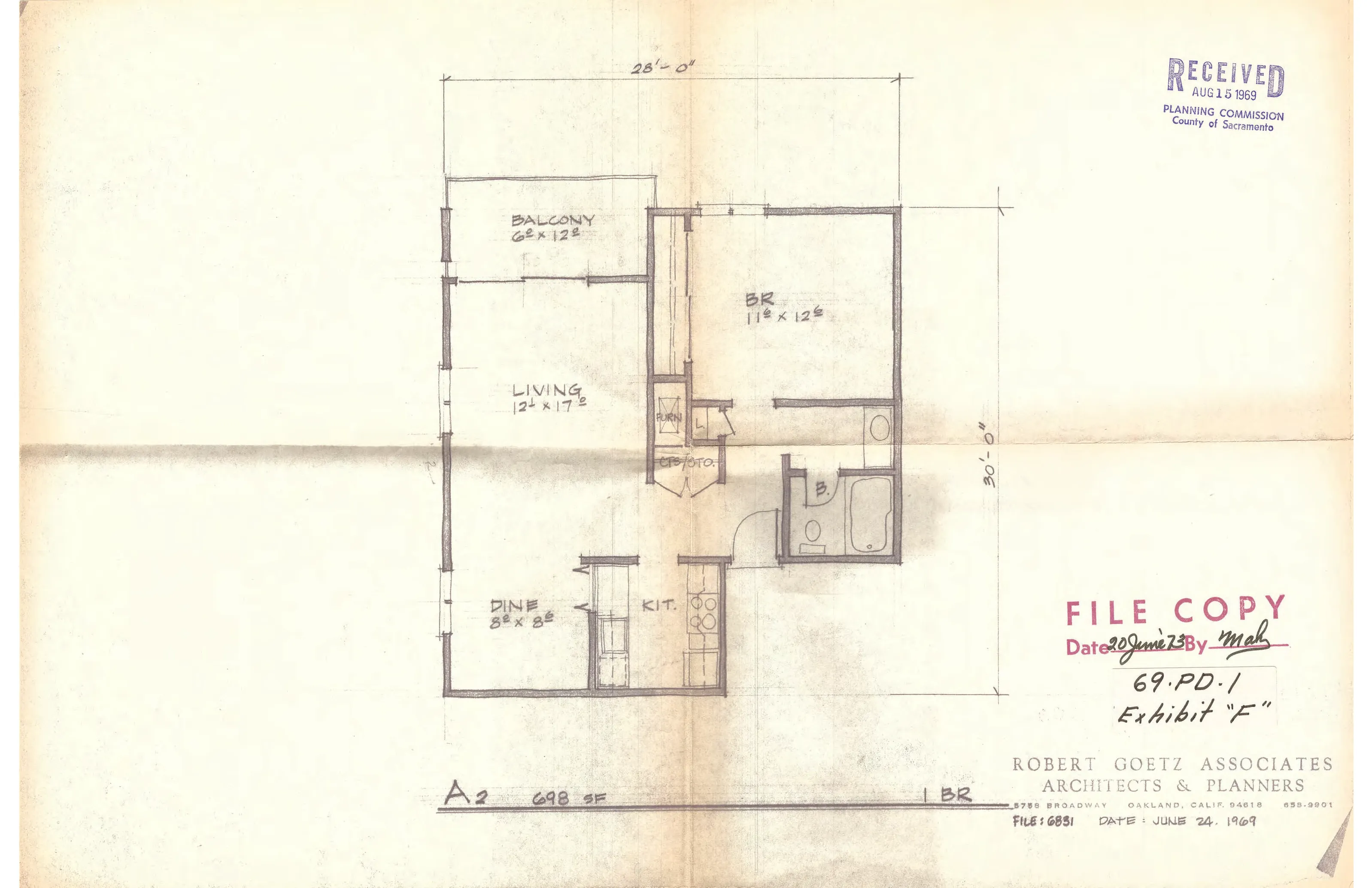 A2 - 1 bedroom unit floor plan