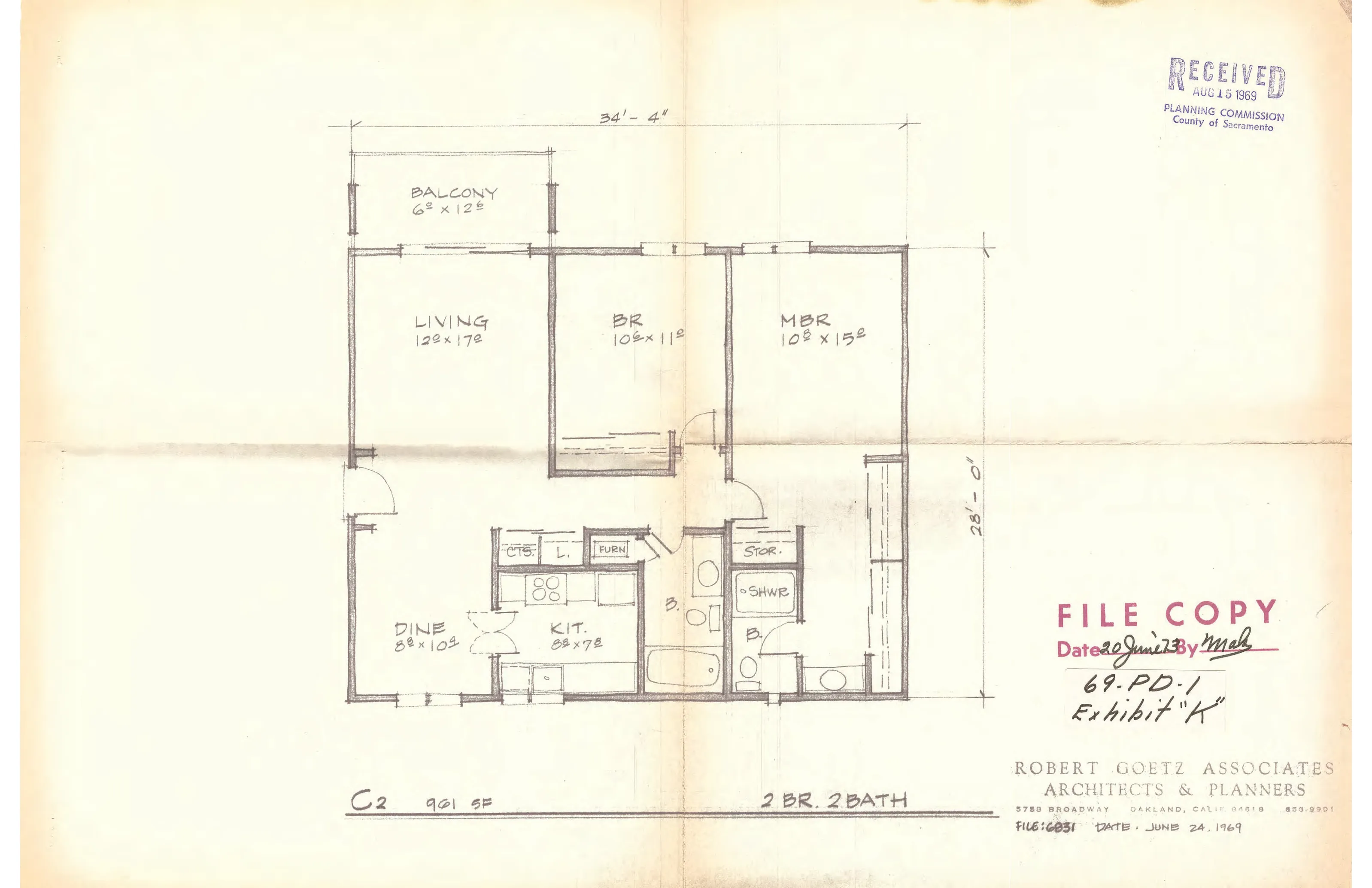 C2 - 2 bedroom with 2 bath floor plan