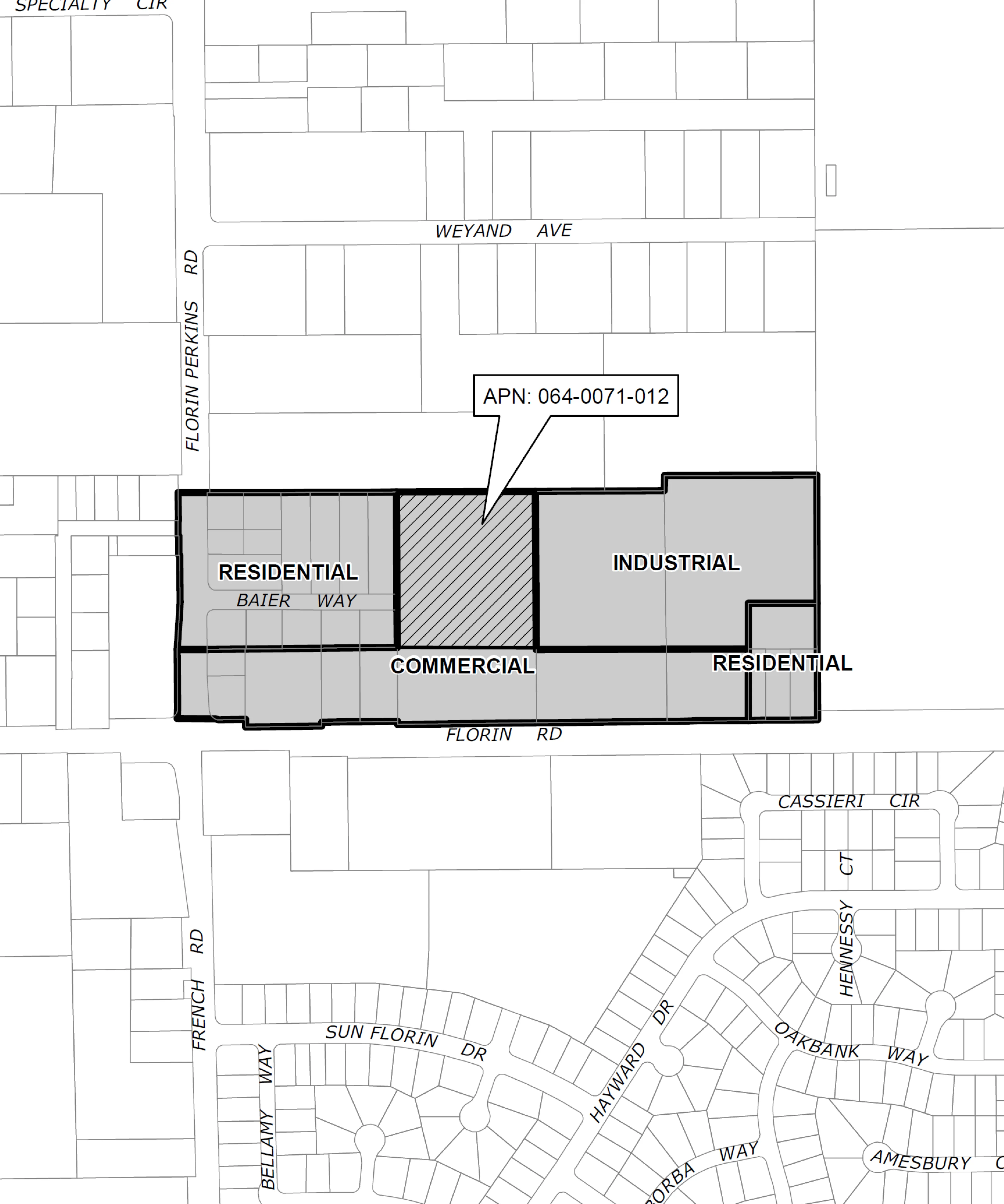 Map of RV Storage Area within Florin - Florin Perkins Special Planning Area