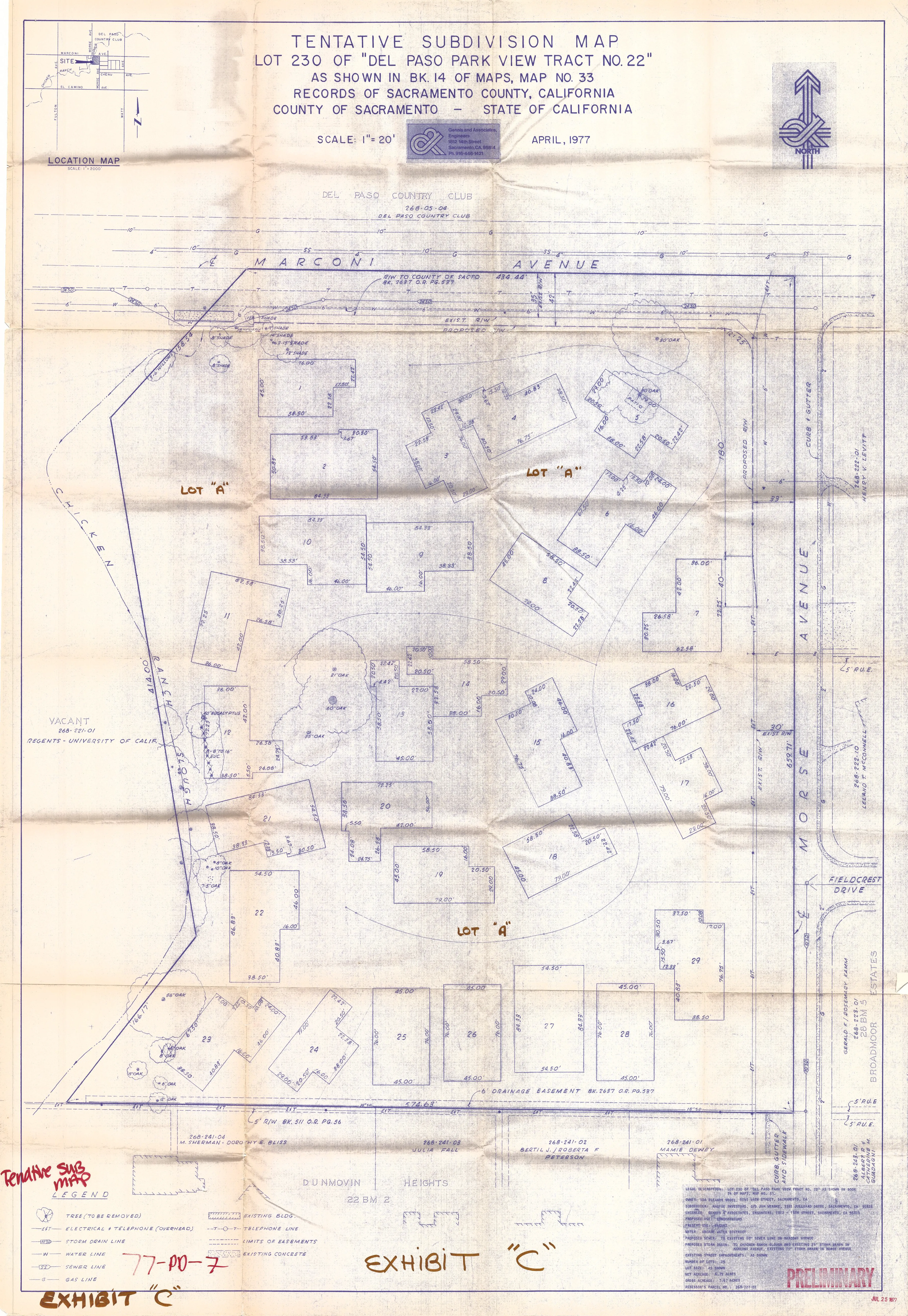 Tentative Subdivision Map for Vista Del Verde