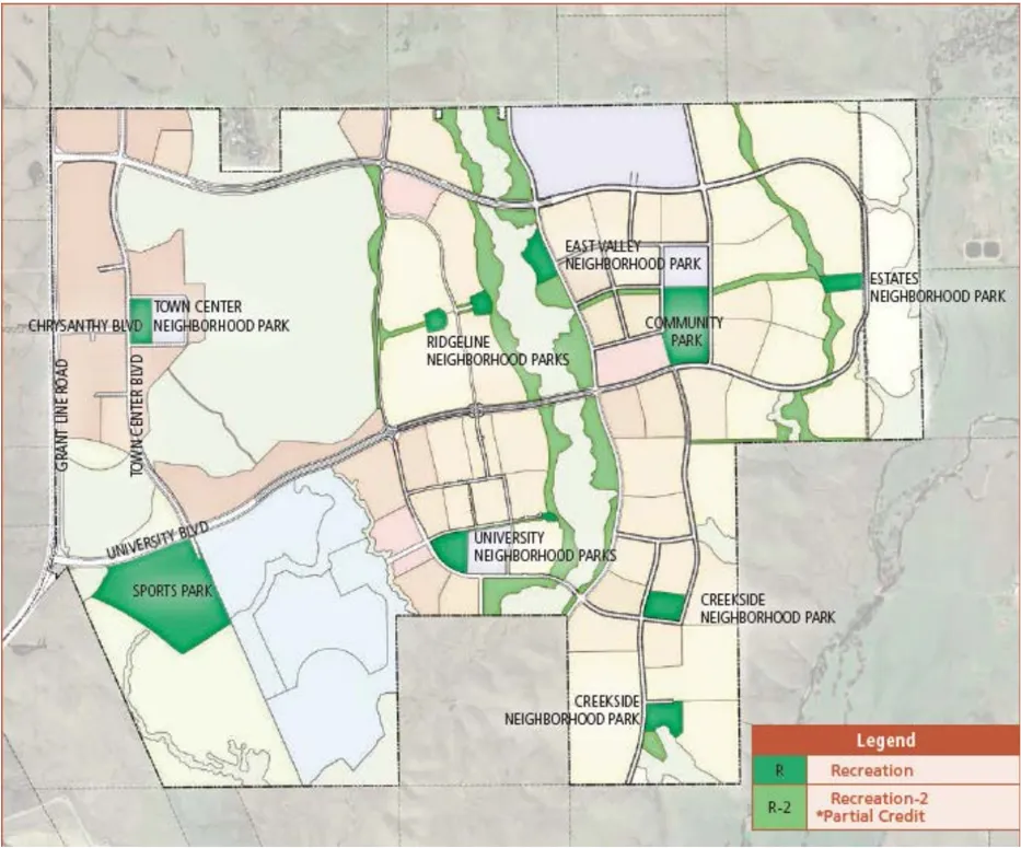 A map of the parks plan.