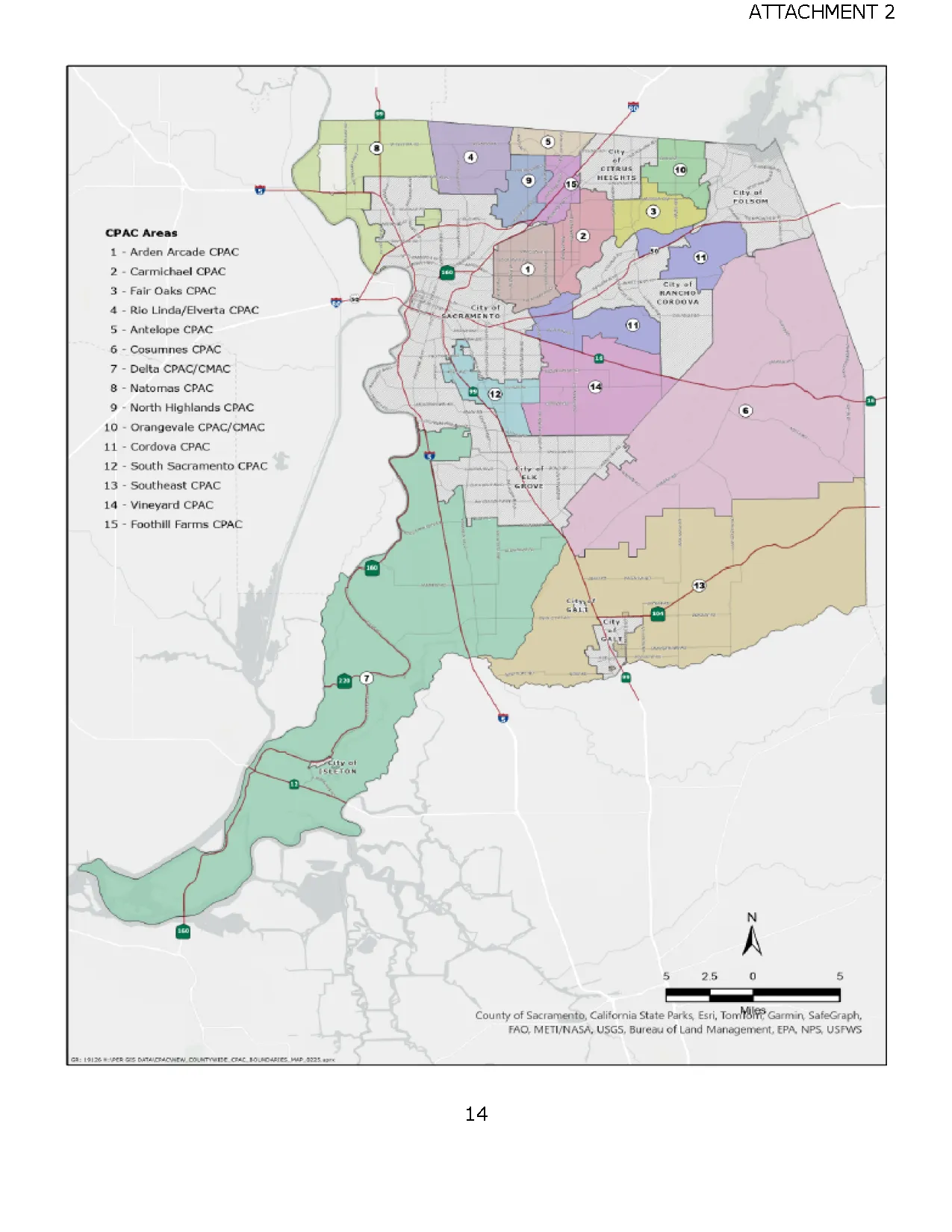 Boundaries of the CPAC areas