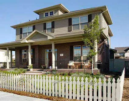 Home with white picket fence