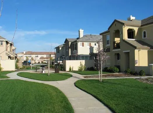 Common space between townhomes