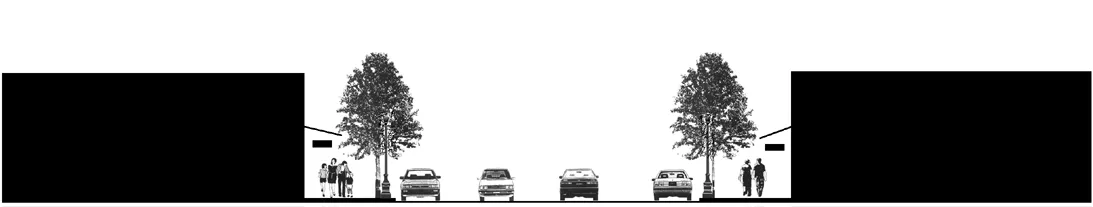 Diagram of a Storefront Street.