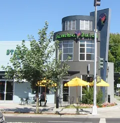 A Jamba Juice storefront, shown as the desirable commercial pad design style.