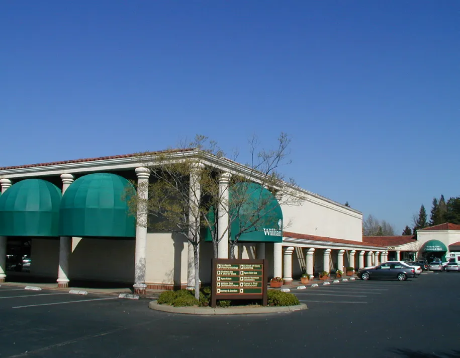 A commercial store front with a strongly defined “main street” image.