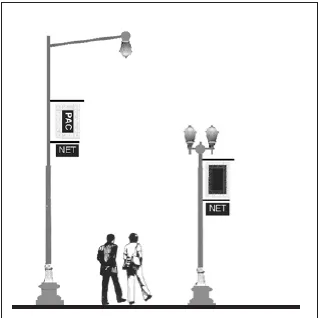 Diagram of two street light styles