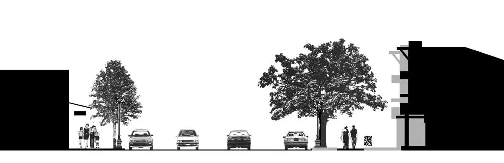 A “main street” that has neighborhood-serving retail.