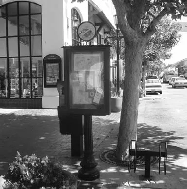 Desirable wayfinding sign in a multi-tenant commercial center.