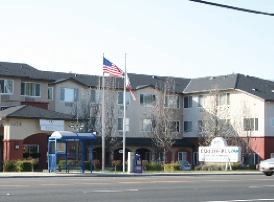 Street view of multifamily care home building.