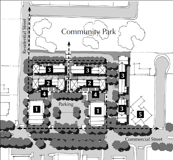 Site plan for case study A-1 project.