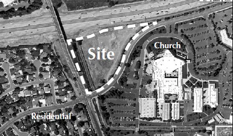 Aerial image of case study A-3 site location.