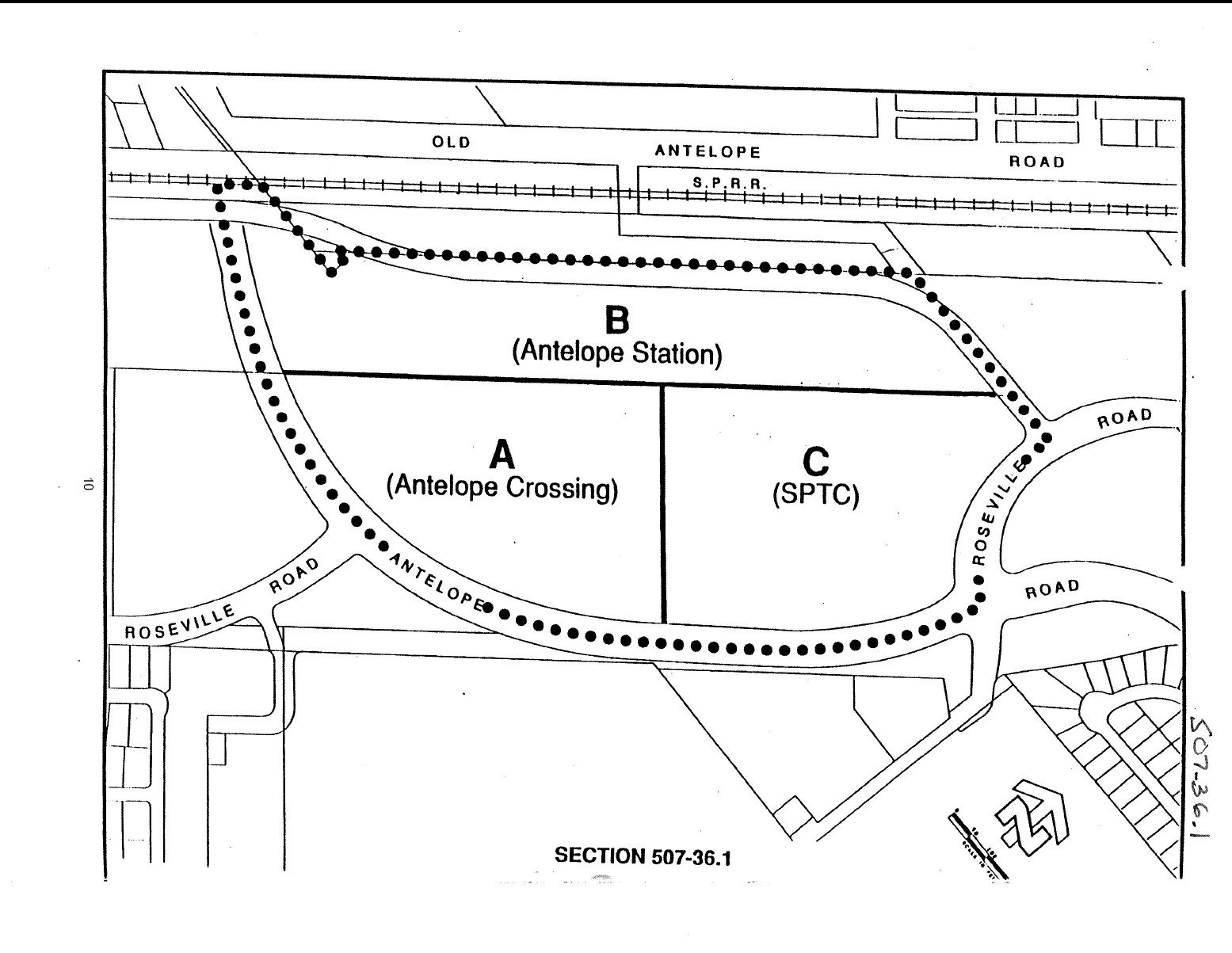 Map of the four areas of the SPA