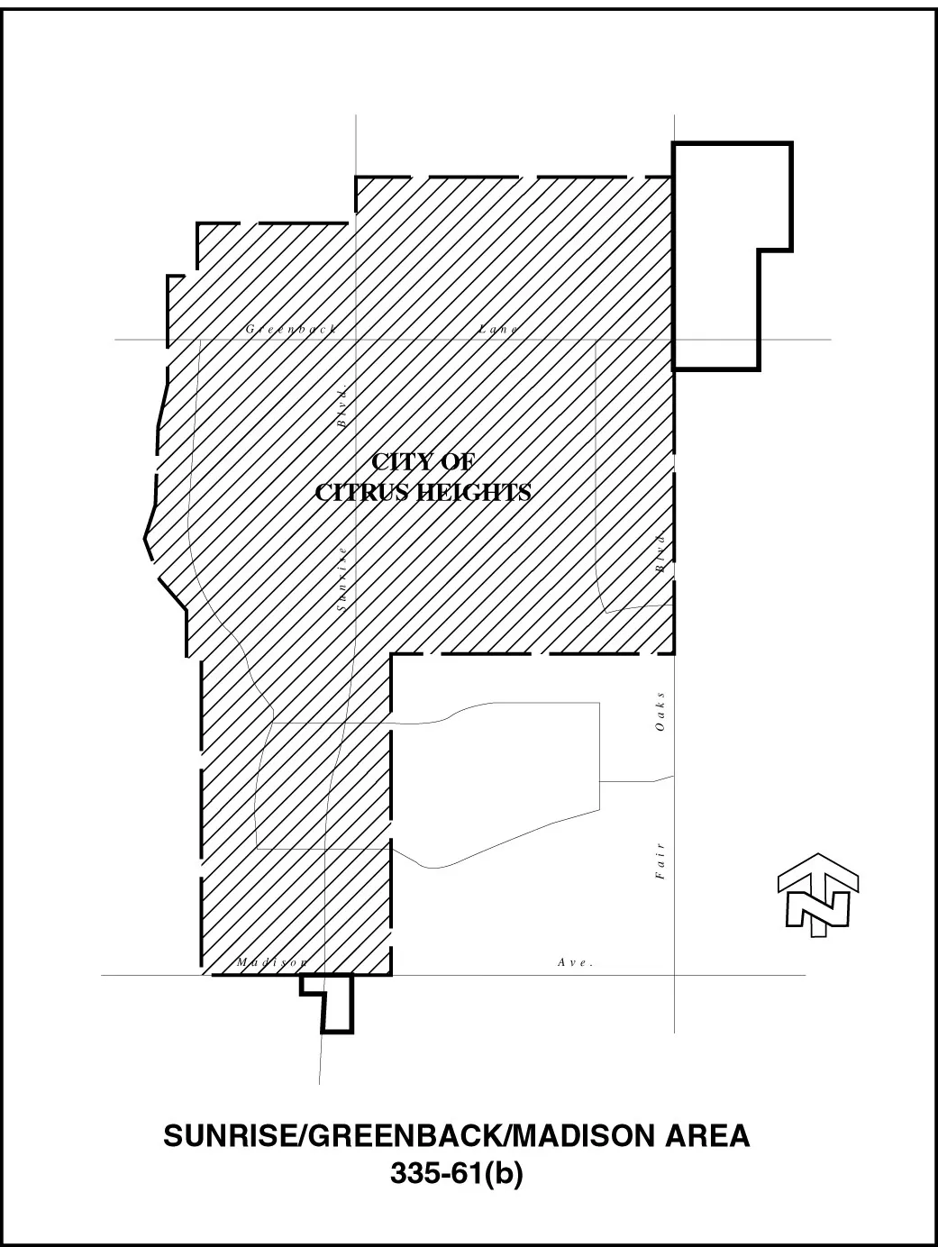 Sunrise/Greenback/Madison Area Boundaries, former Section 335-61(b)