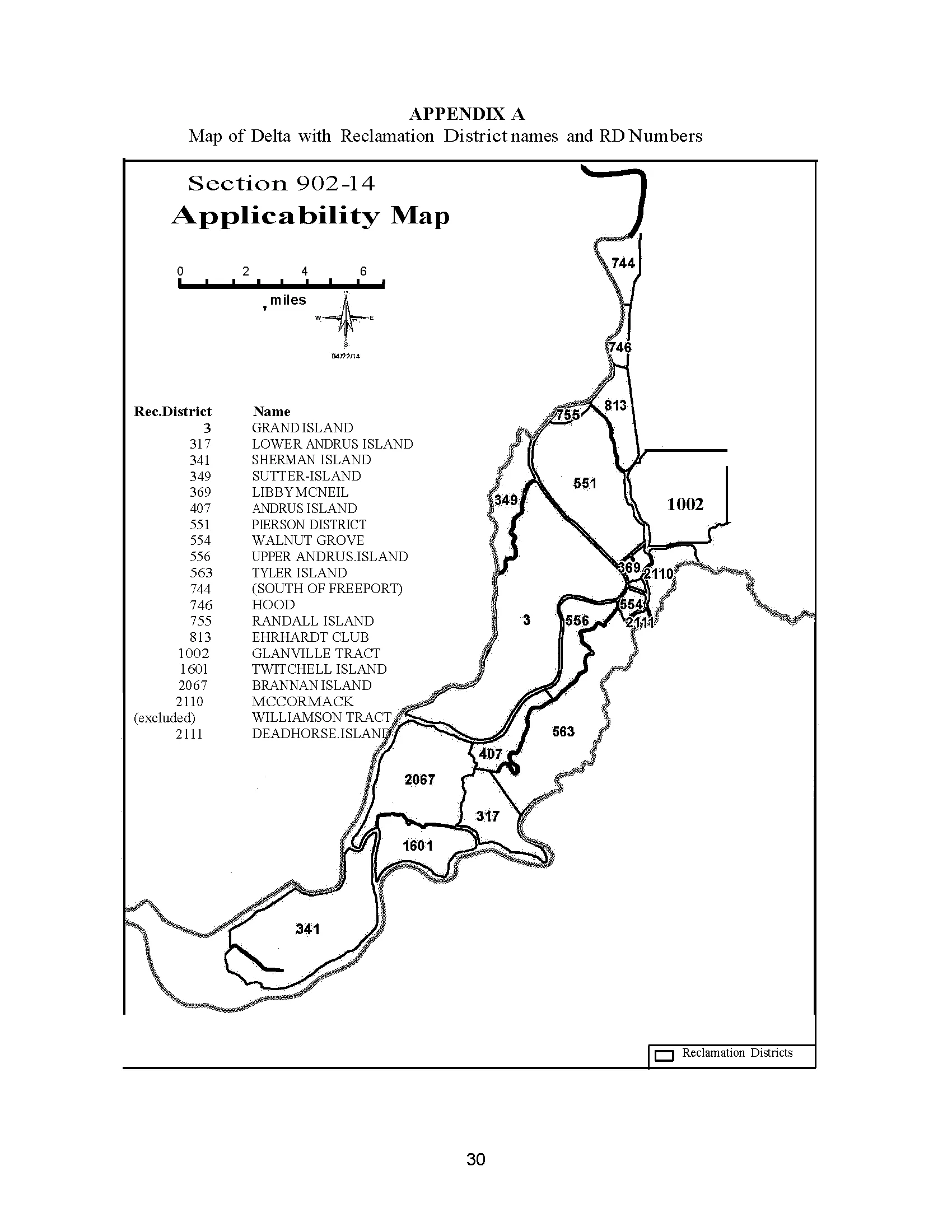 Map of Reclamation Districts