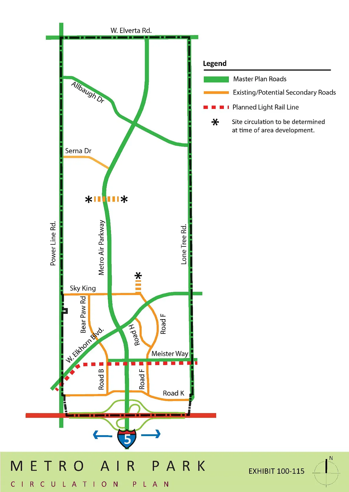 Map of the Circulation Plan of Metro Air Park SPA