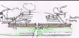 An illustration showing a lot with perimeter screen fencing.