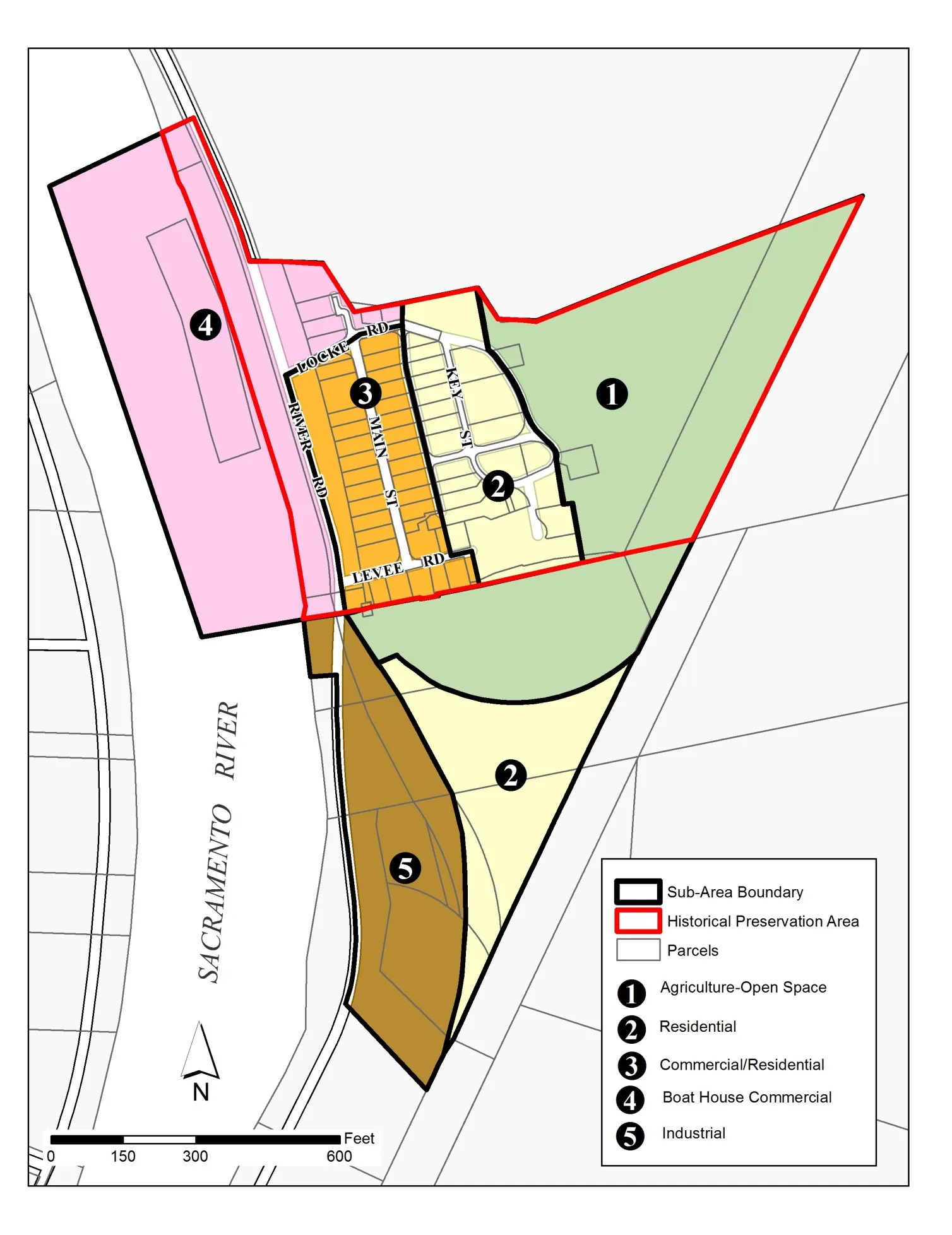 Map of Locke Special Planning Area Subareas